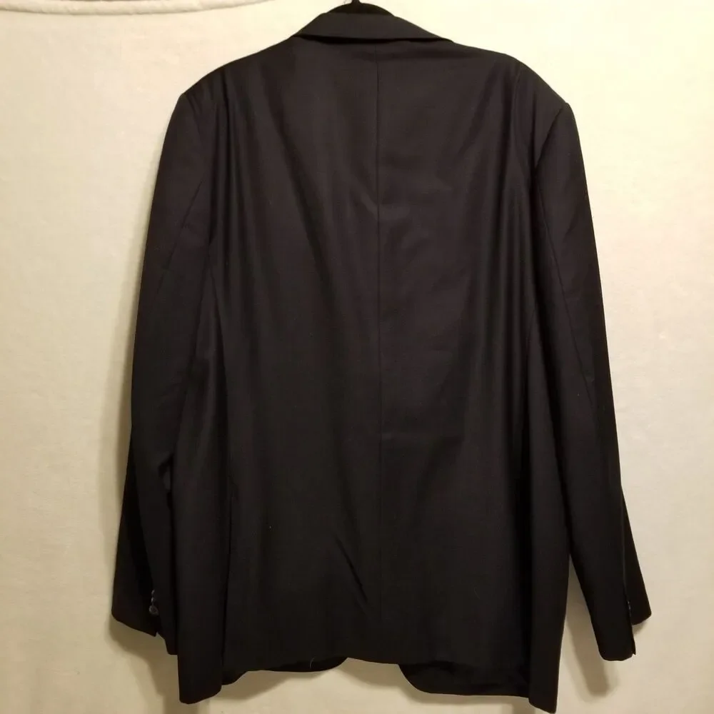 Byron Luca di Marco 48L Wool Blazer Dual Vent Sport Suit Coat Black Business